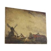 Charming Farmhouse Landscape Painting, Signed Wittouck, 60x80 cm
