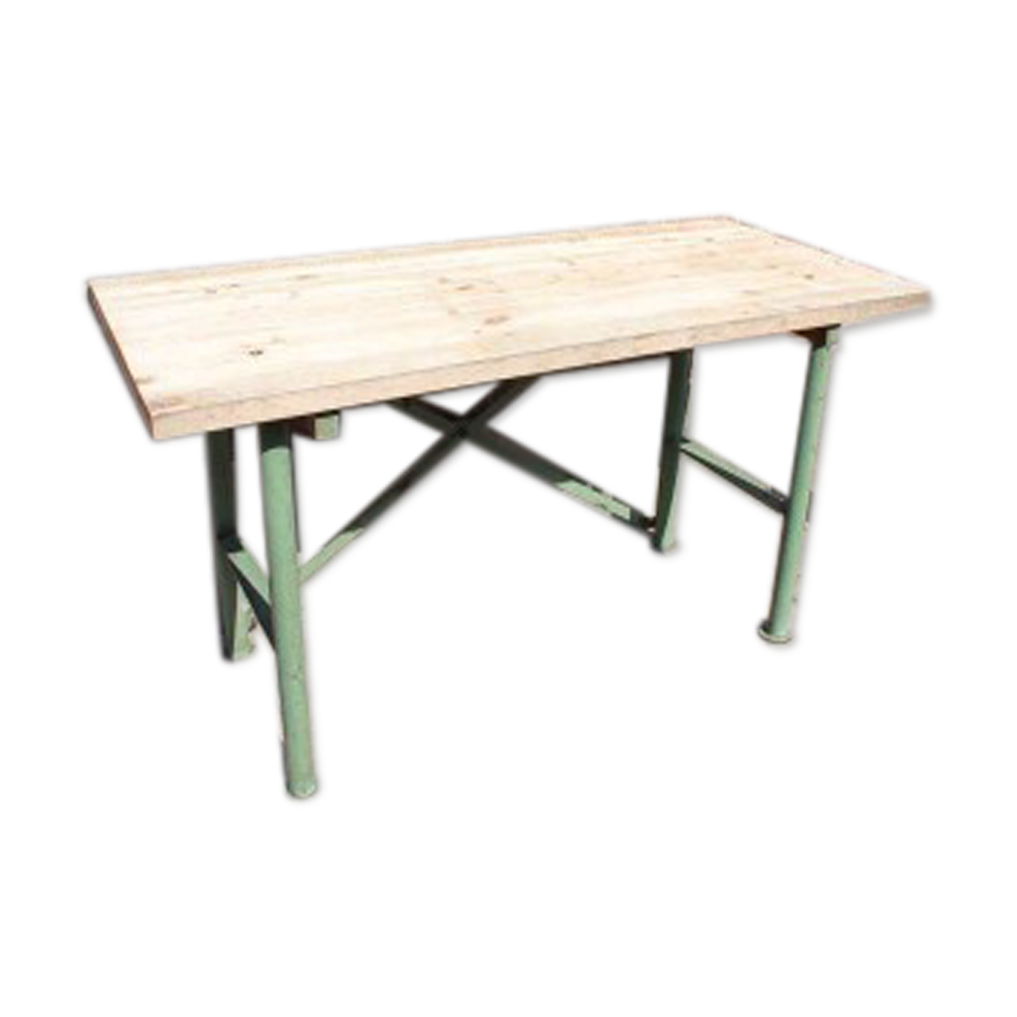 Industrial table foot in metal office