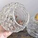 Set of two vintage portable lamps in chiseled glass