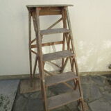 Old painter's stepladder in wood
