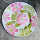 Vintage round dish Digoin Sarreguemines decor Edwina