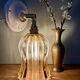 Vintage tulip wall light in thick amber glass