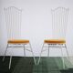 2 x Gartenstuhl vintage Metall blanc