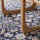 4 vintage chairs in teak, Scandinavian style, by the publisher Baumann, model Bémol / "Traineau"
