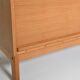 Oak cabinet with tambour doors with upper shelves, 1960s