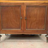 Secretary Louis XVI in mahogany Top of veined gray marble XIX century