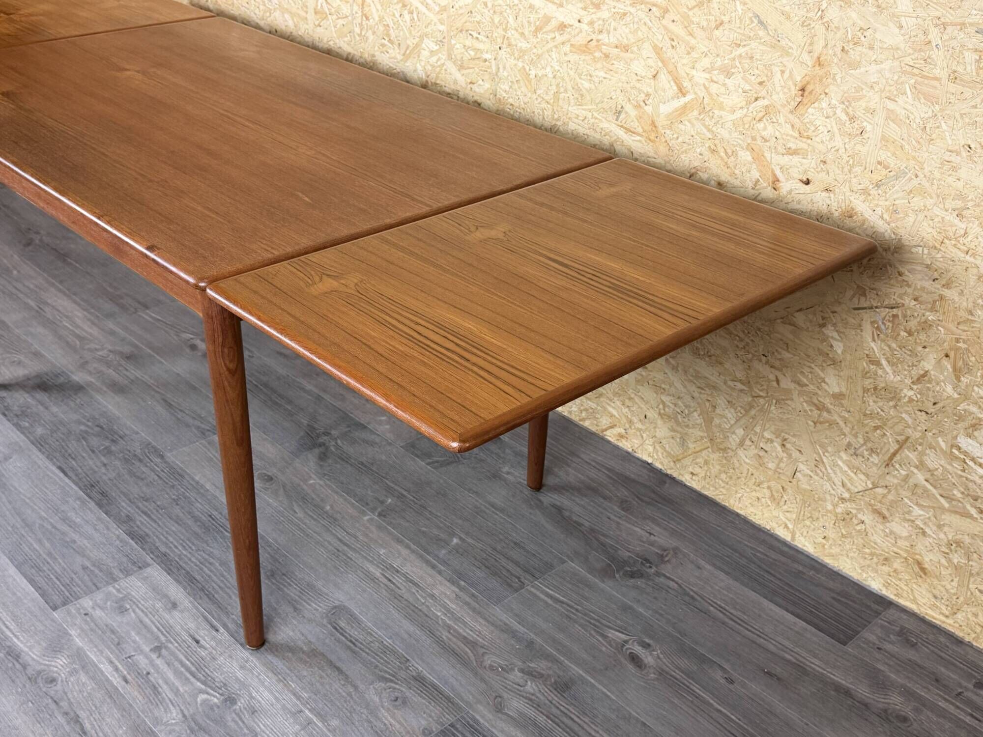1960s 1970s Teak Extendable Dining Table Made in Denmark Danish Design