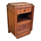 Art Deco bedside table in wood and marble