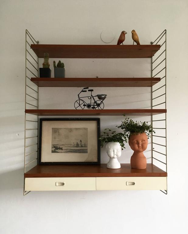 Nils Nisse Strinning for String Furniture shelf 1960 s
