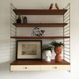 Nils Nisse Strinning for String Furniture shelf 1960 s
