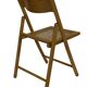 Vintage wooden folding chair with rattan seat 80s minimalist design