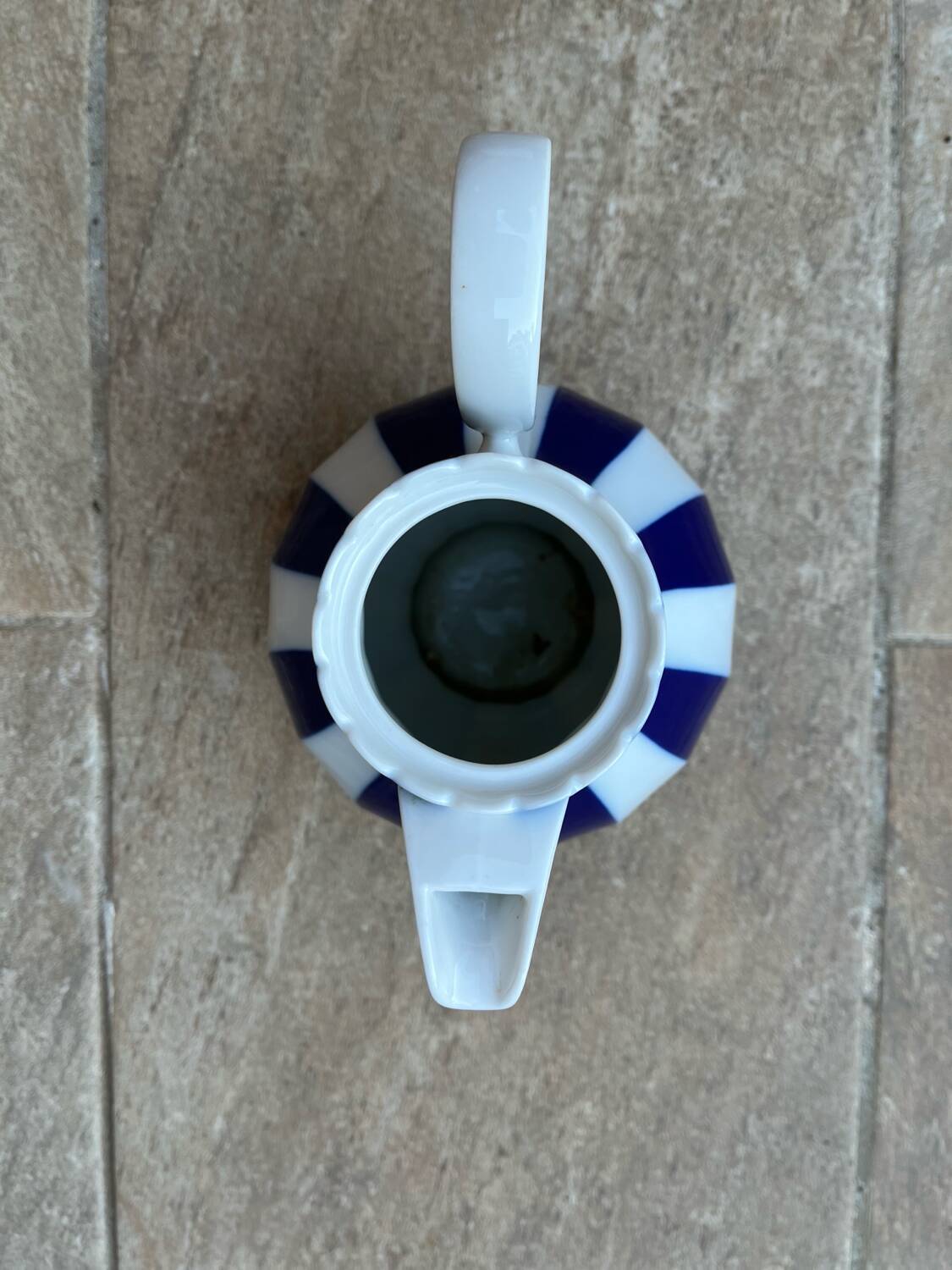 Cobalt striped carafe
