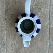 Cobalt striped carafe