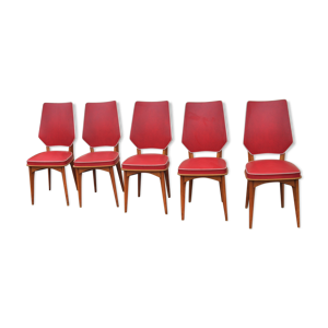 lot de 5 chaises vintage