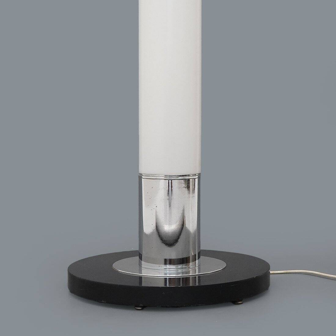 Chrome metal coat rack floor lamp, 1970s