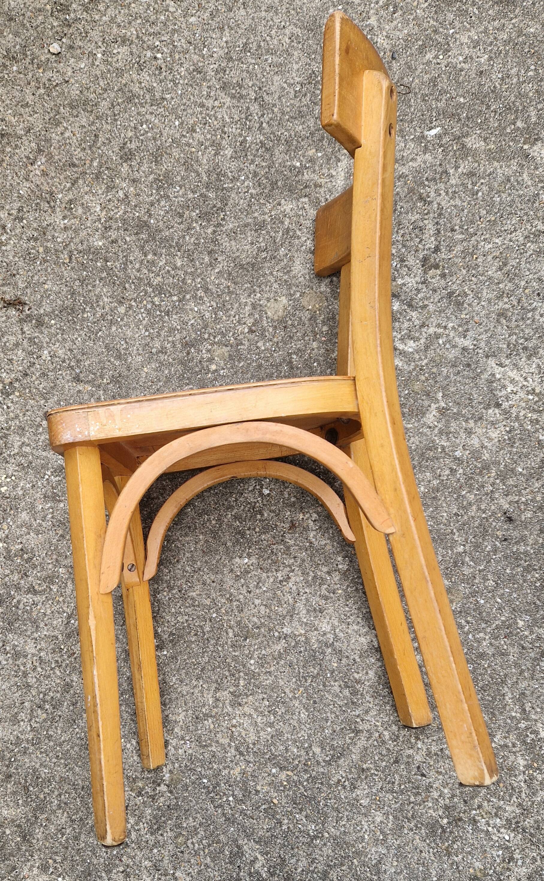 Baumann school desk and chair, retro 1930s