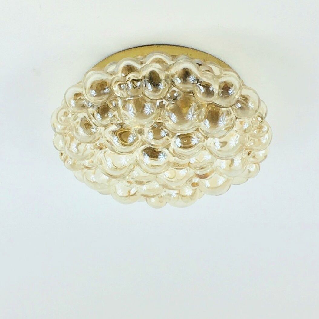 Large Mid Century Bubble Glass Ceiling Light By H. Tynell for Limburg 1960s