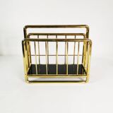 Art Deco brass newspaper rack, 1950s Germany