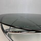 Mac chrome and smoked glass Coffee Table from Miniforms, Italy, 1970s