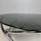 Table basse Mac en chrome et verre fumé de Miniforms, Italie, années 1970