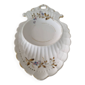 Sous tasse à déjeuner égoïste/ tartine de porcelaine G. Demartine & Ci