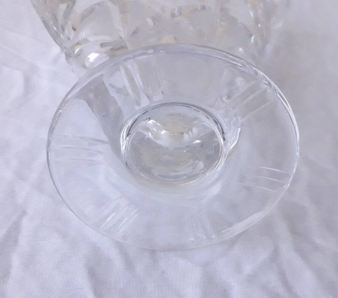 Cut crystal vase