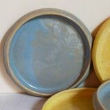 Seven vintage potter's sweet treat plates