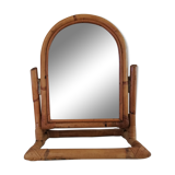 Rattan psyche mirror from the 1960/1970s