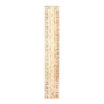 2x11 Dark Green & Beige Turkish Runner Rug, 55x338Cm