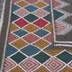 Green berber rug handmade 260x135cm