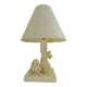 Marble table lamp/animal decor/dog and cat/vintage