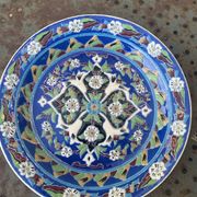 Handmade ceramic collector's plate, glazed with enamels, signed by Adiguzel Gini, Türkiye