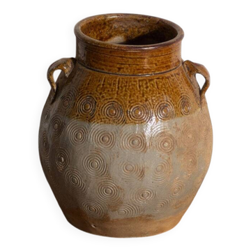 Vase ancien chinois en grès émaillé – Chine, vers 1900