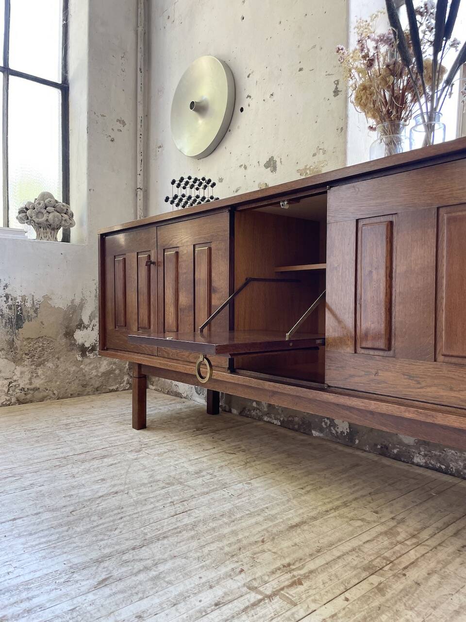 1950s modernist oak sideboard