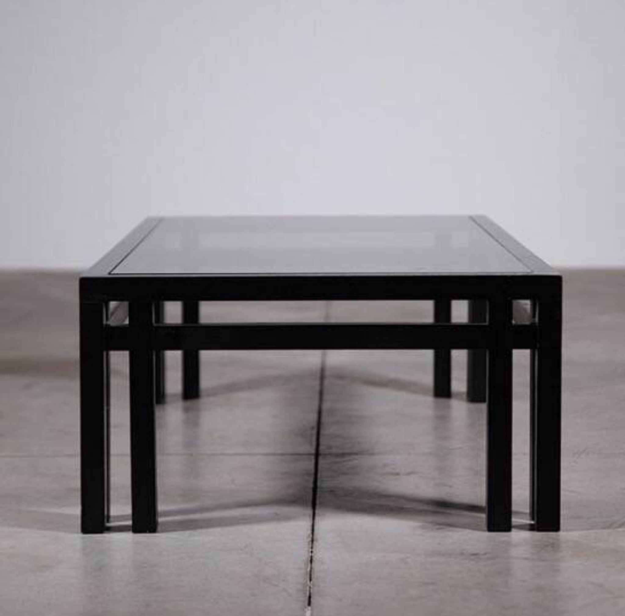 Wood and glass coffee table by Jean-Michel Wilmotte