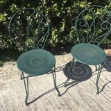 Lot de 2 chaises en fer forgé