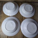 Plates Creuses Sarreguemines Bagatelle Red Lot of 4 old dp 112142