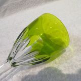 12cl Baccarat crystal wine glass, Genova model, Chartreuse lined, 19.1cm