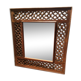 Carved teak mirror 55X61cm