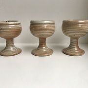 Trio de coquetiers en grès du marais années 60-70
