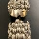 8 Silea France napkin rings grape pattern