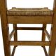 Set of four vintage chairs / stool - brutalist style minimalist oak and wicker 60s