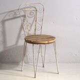 Anciennes chaises d’extérieur blanches (vers 1920). Ensemble de 4 pièces