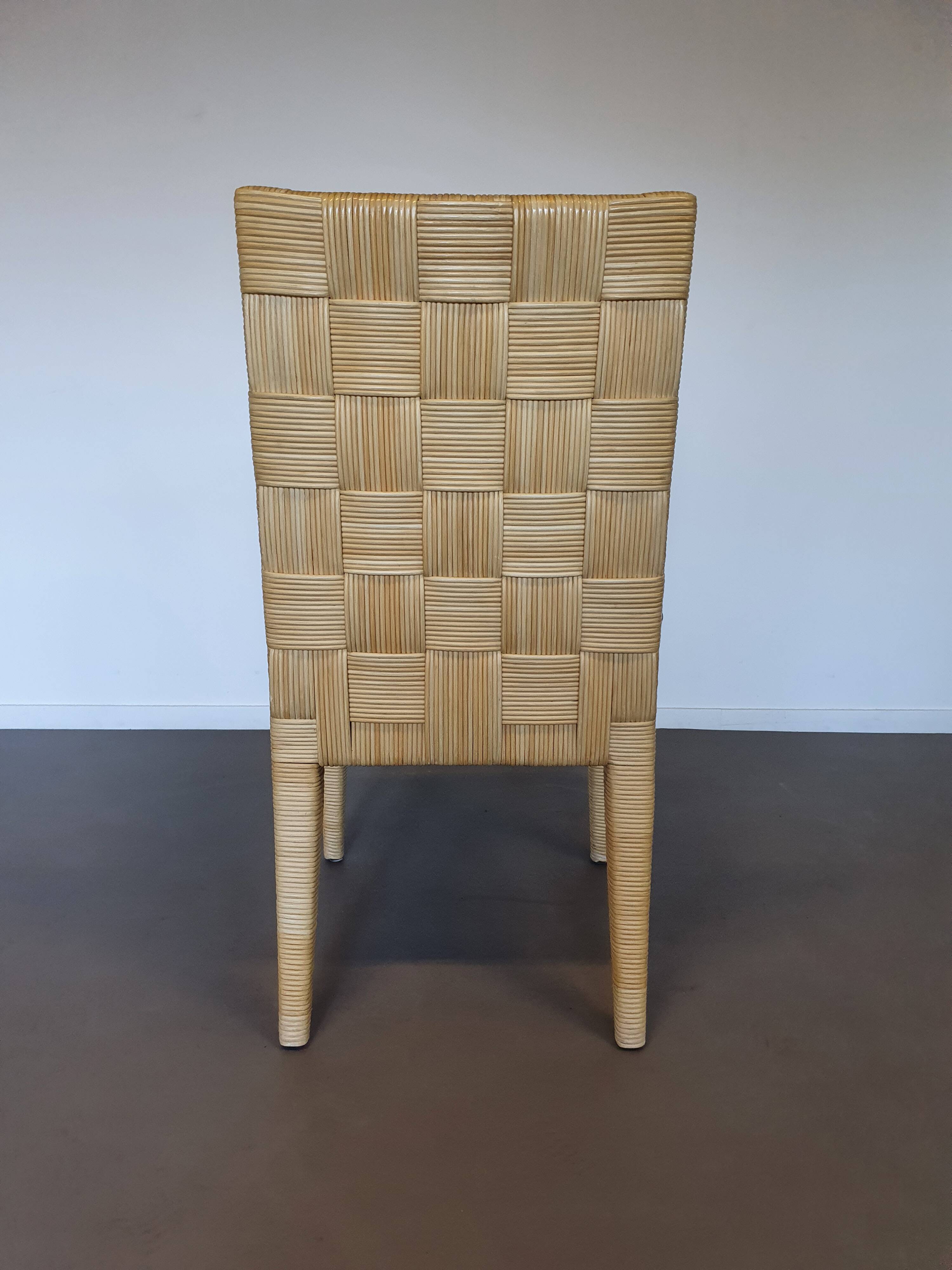 Donghia Block Island chairs 1990s original leather seats. 5 x armrests, 2 x without by John Hutton