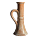 Large antique handmade stoneware candlestick H20