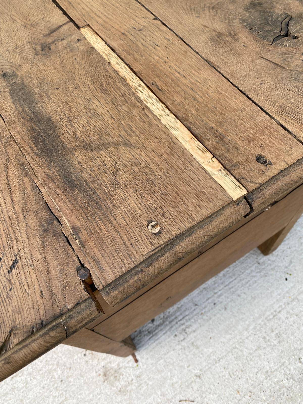 Renovated vintage oak baker's kneading trough