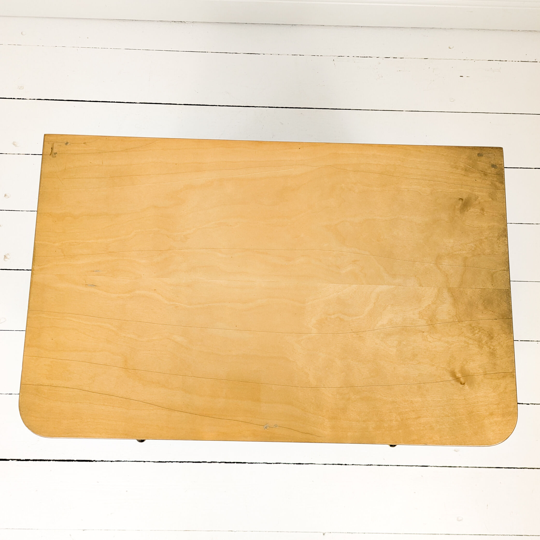 Table de chevet vintage en bois avec tiroir et placard, années 50