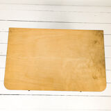 Table de chevet vintage en bois avec tiroir et placard, années 50