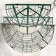 Half-moon plant holder in green wrought iron 1930