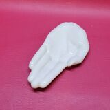 Vide poche en porcelaine blanche en forme de main vintage